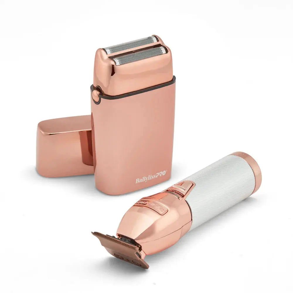 BaByliss PRO LimitedFX Rose Gold Trimmer & Double Foil Shaver Prepack (FXDUOFS2TRG)