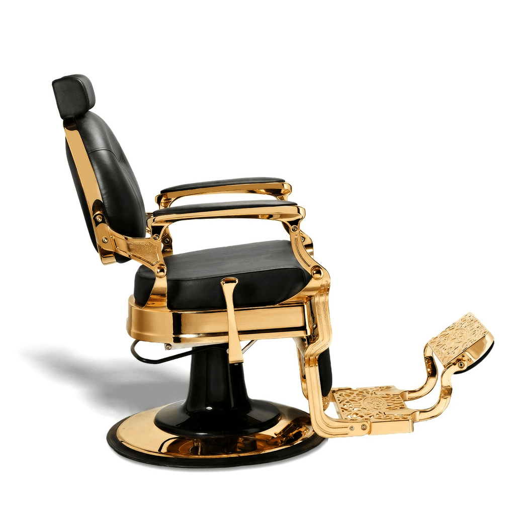 McKinley Barber Chair – Black & Gold side