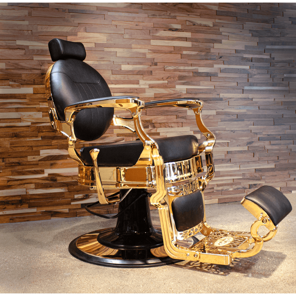 McKinley Barber Chair – Black & Gold vintage