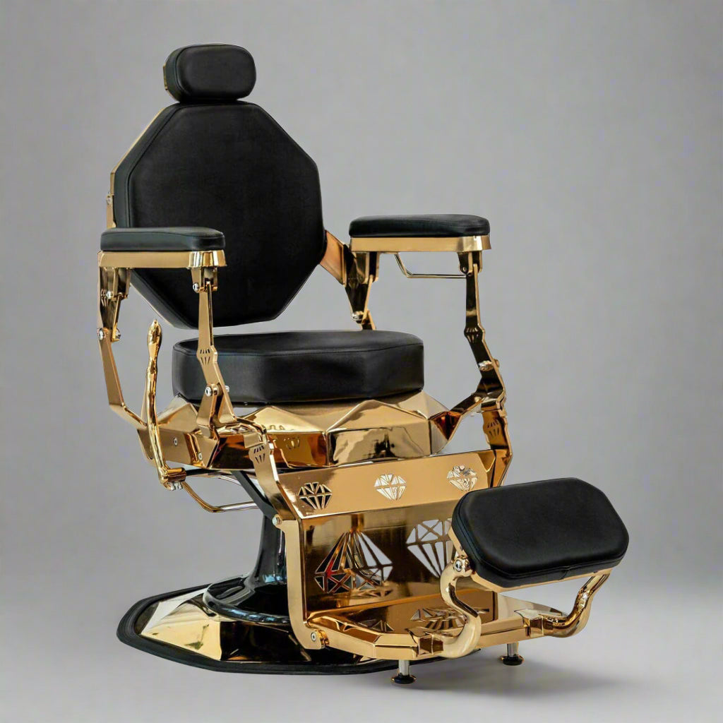 Leon Barber Chair – Black & Gold