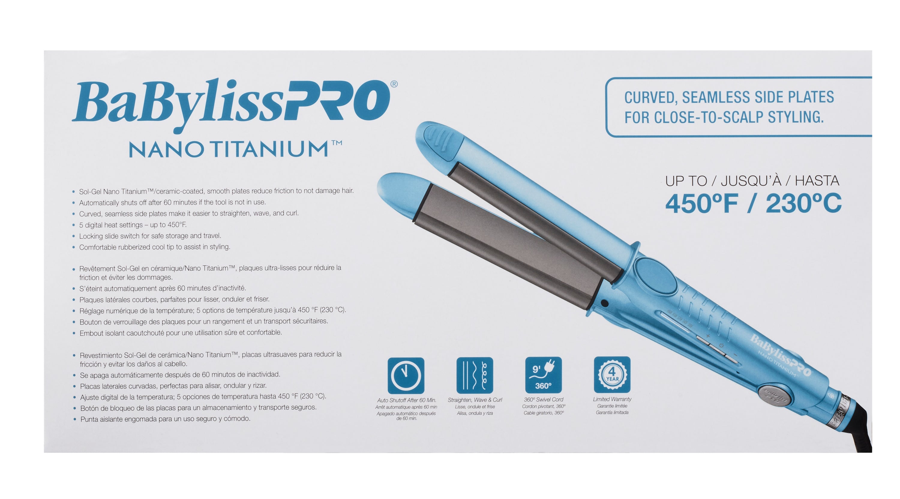 BaBylissPRO Nano Titanium Curved Styling Iron - 1" (BNT4061UC) — image 7