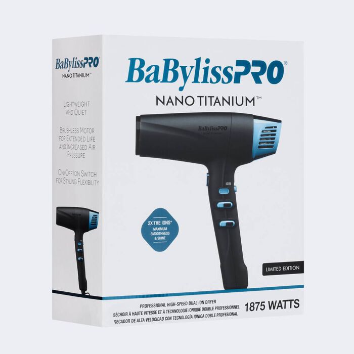 BaBylissPRO Limited Edition Black & Blue Nano Titanium High-Speed Dual Ionic Hair Dryer (BNTMB9100) — image 5