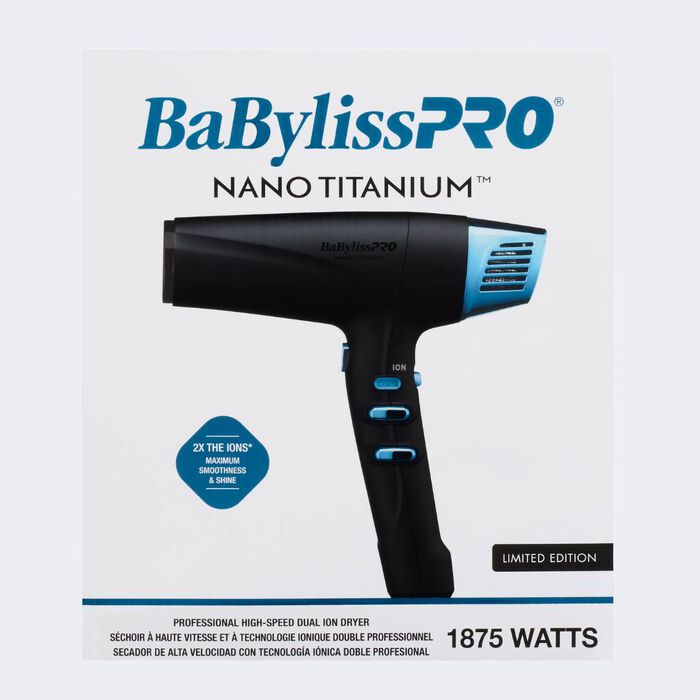BaBylissPRO Limited Edition Black & Blue Nano Titanium High-Speed Dual Ionic Hair Dryer (BNTMB9100) — image 4