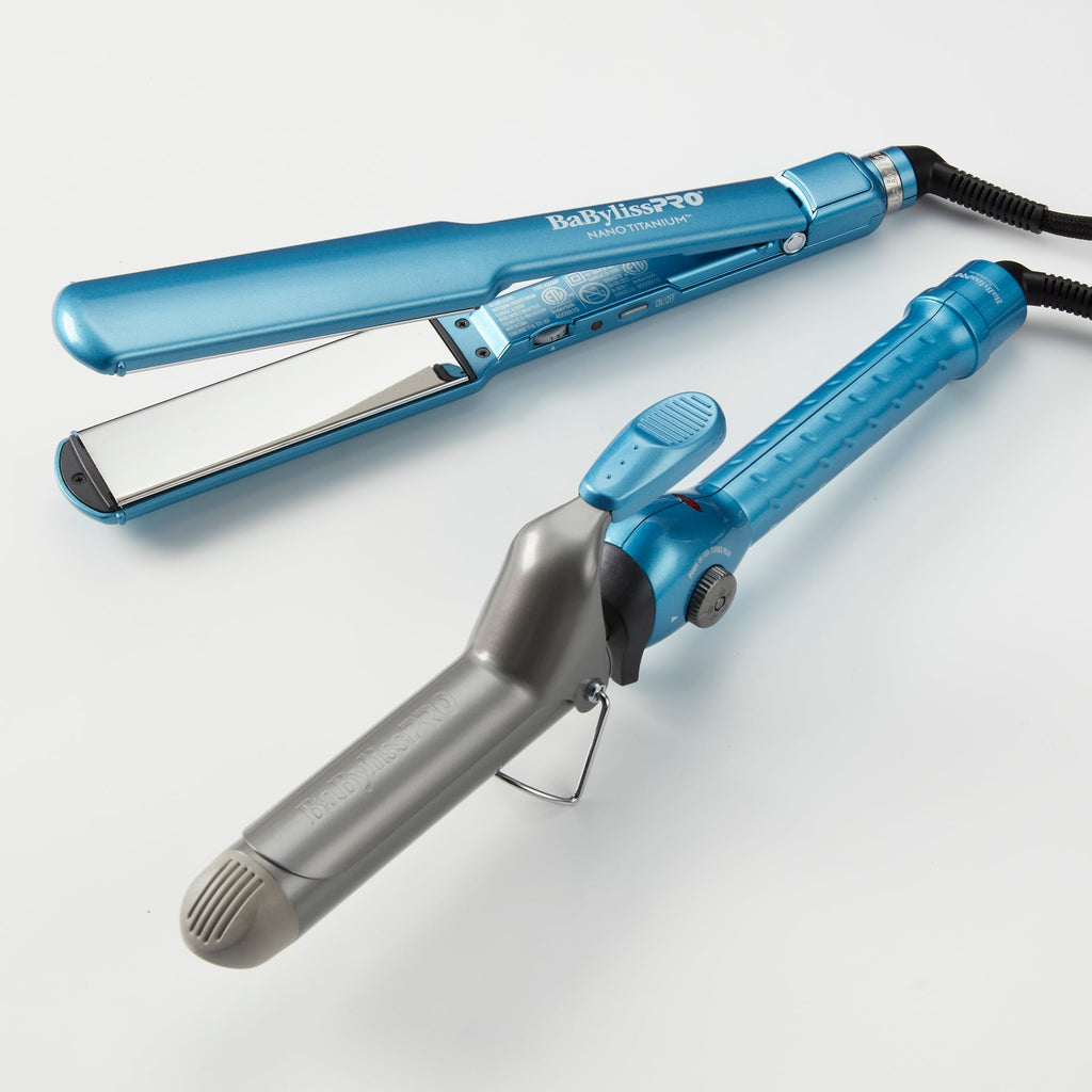 BaBylissPRO Nano Titanium Limited Edition 1.5" Ultra-Thin Flat Iron (BNT4073TUC) + 1.25" Spring Curling Iron (BNT125S) Value Pack (BNTPP69) — image 2