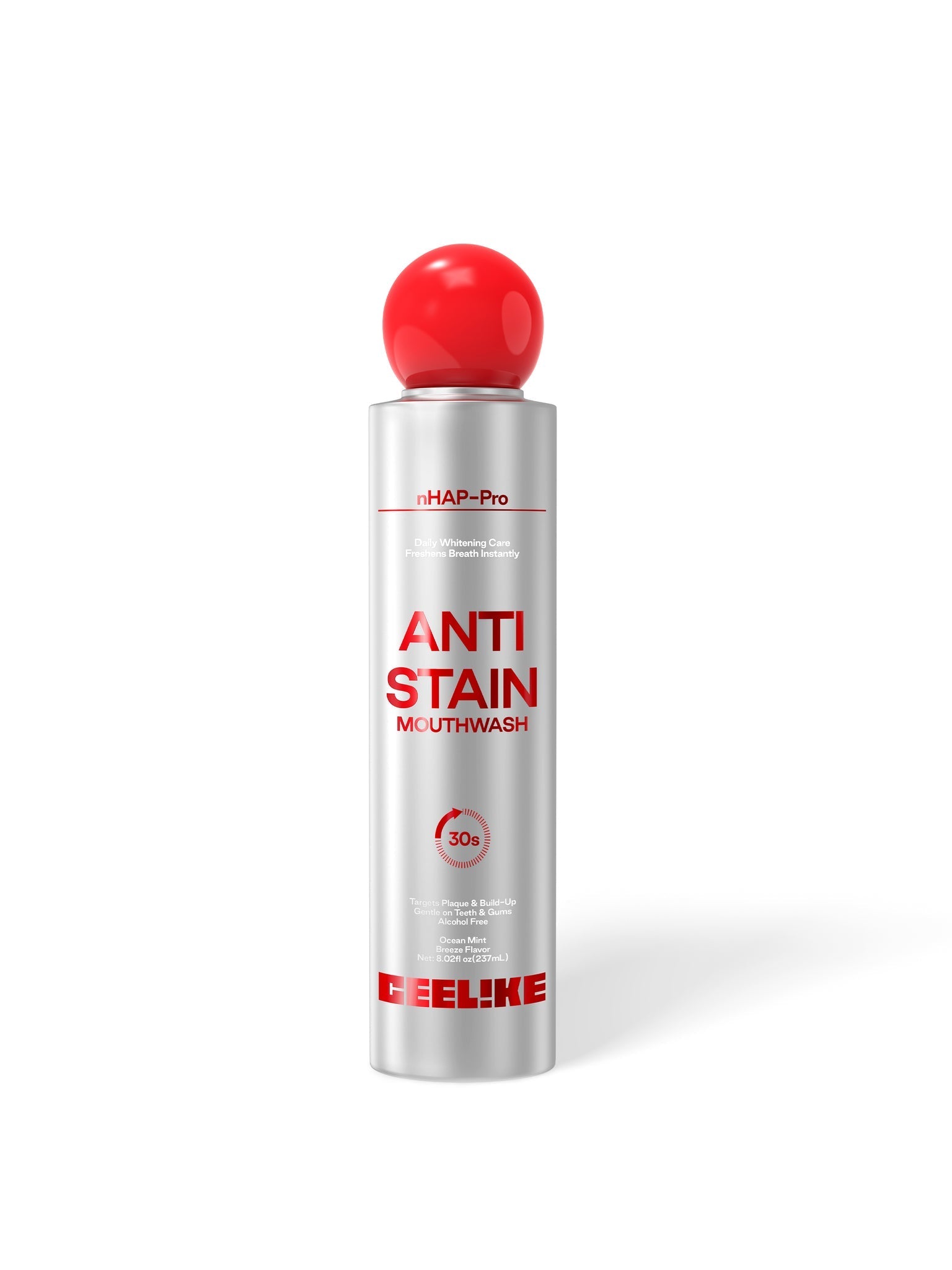 Ceelike nHAP-Pro Anti-Stain Whitening Mouthwash Ocean Mint 120ml bottle