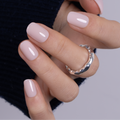 CurvLife Soft Blush milky matte press-on nail set