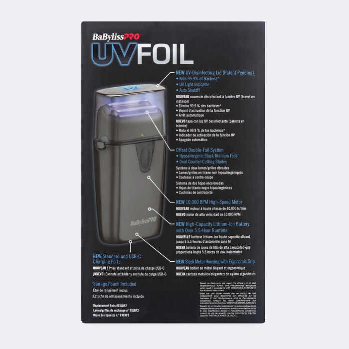 BaBylissPRO UV-Foil Cordless Double Foil Shaver (FXLFS2) — image 9