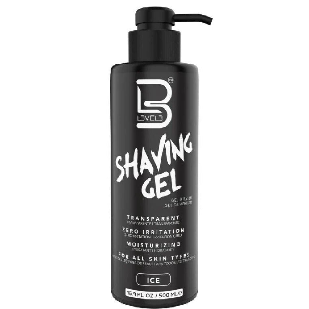 L3VEL3 ICE Transparent Shaving Gel - 500 ml-Clipper Vault